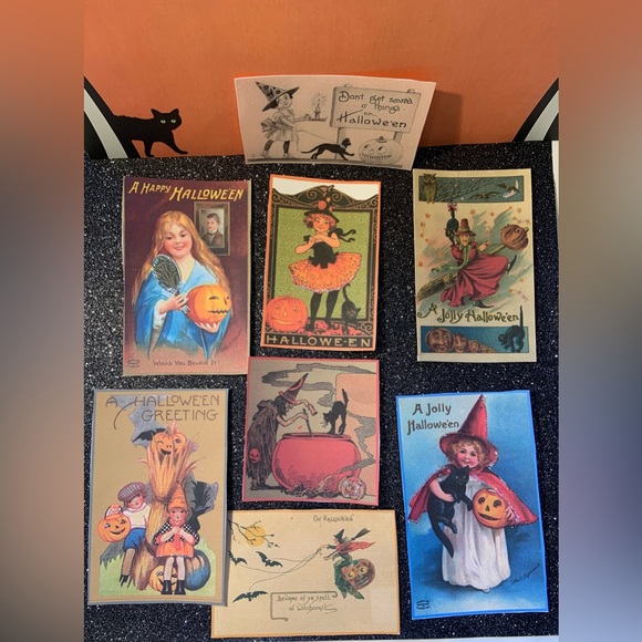 Halloween Vintage look cards/tags Set - Picture 1 of 7